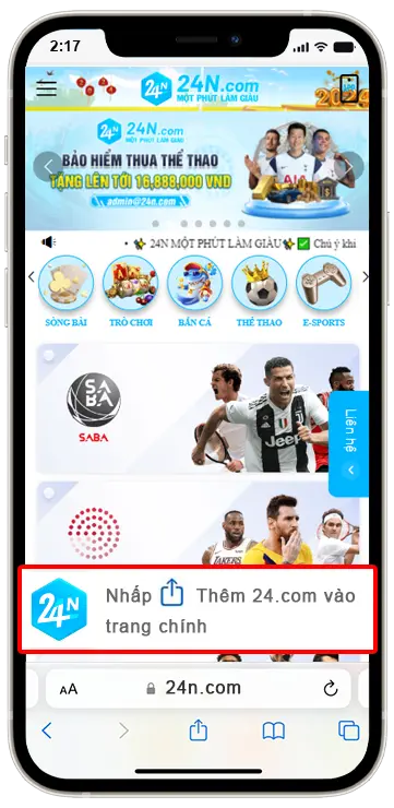Bước 3 Chọn tiện ích của Iphone